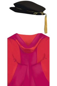 製造中大醫學博士畢業袍 長袍 猩紅色風帽 畢業袍生產商 香港中文大學（CUHK）cuhk march 畢業袍 DA271